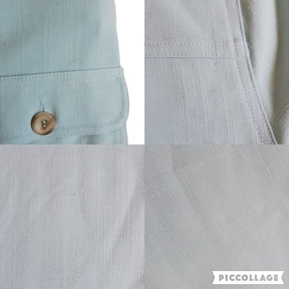 Koret light blue button up convertible long to 3/4 sleeve top sz L - Picture 11 of 12